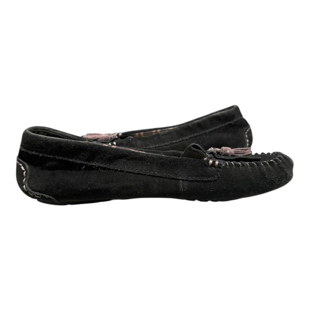 UGG 1005475 Lizzy Moccasin Slippers Black Women's Size 8 Tassels Slip On - Picture 8 of 9